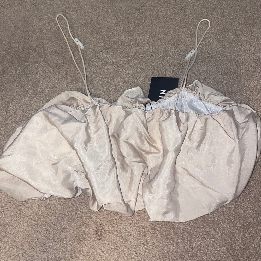 Crop Shirt, Beige, Medium, EU 38, US 6